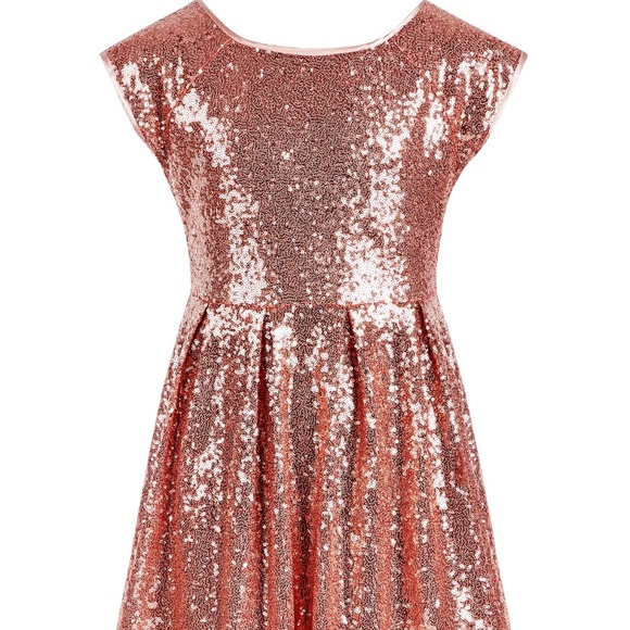 girls rose gold dress